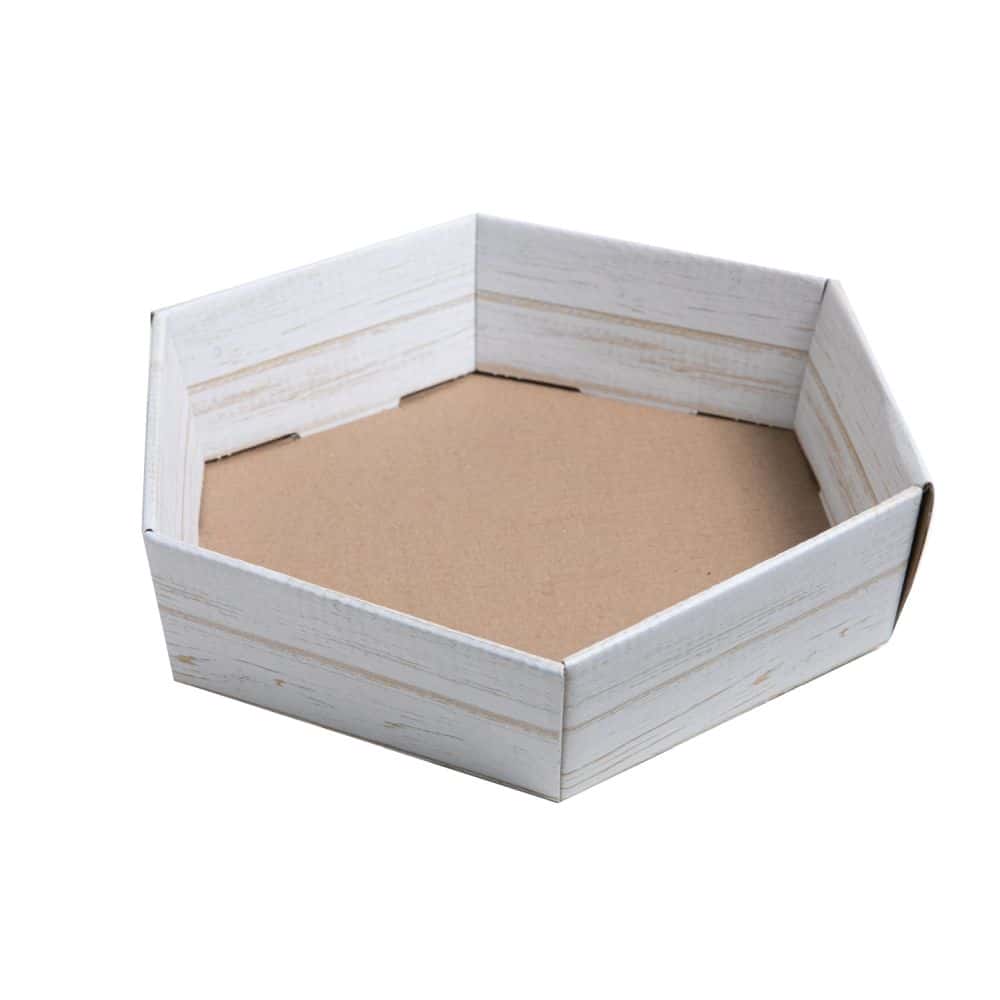 Präsentkorb sechseckig 225 x 200 x 50 mm Shabby
