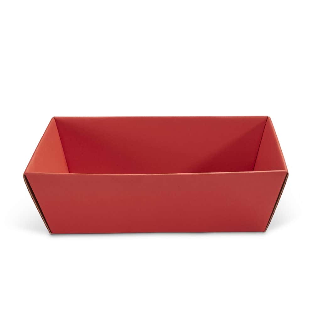 Präsentkorb viereckig 200 x 275 x 80 mm Rubin Rot