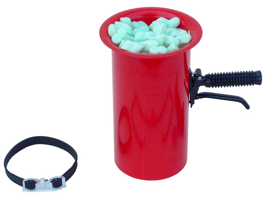 Abfülltrichter mit geradem Auslauf, rot