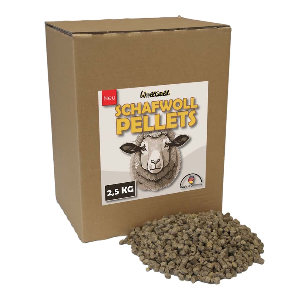 Schafwollpellets WollGold Dünger 2,5 kg