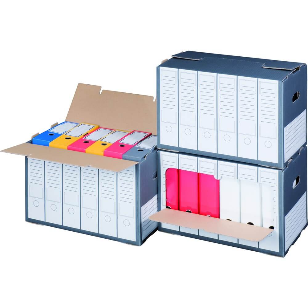 Color Archiv-Box für Ordner, mit Deckelöffnung, anthrazit Color Archiv-Box für Ordner, mit Deckelöffnung, anthrazit