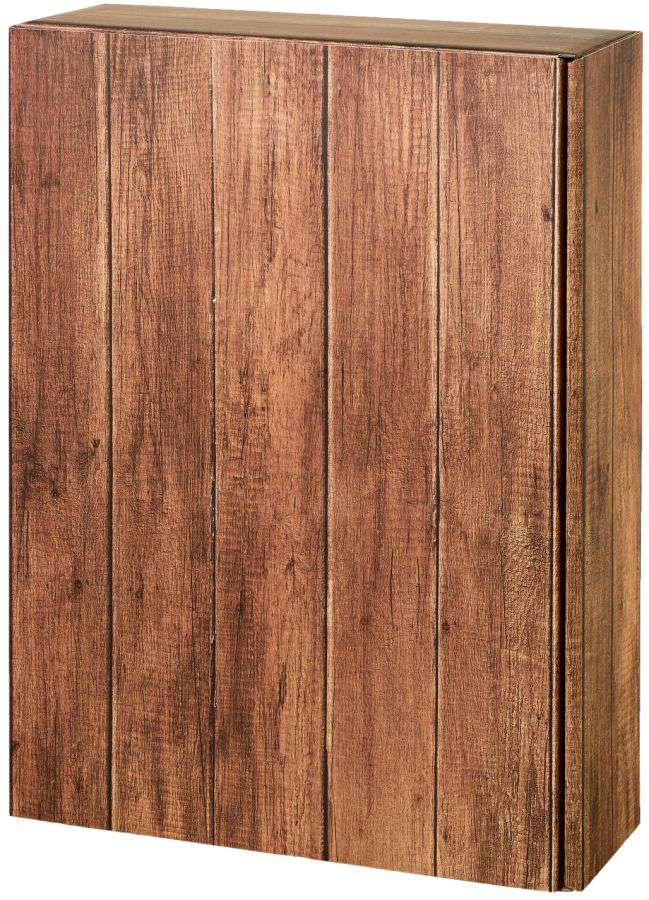 Geschenkbox "dunkles Holz" 3er Wein/Sekt