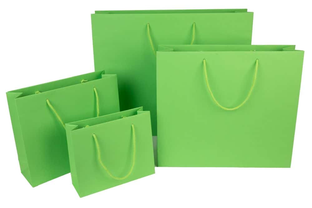 Geschenktüten Present 240 x 80 x 200 mm Apfelgrün