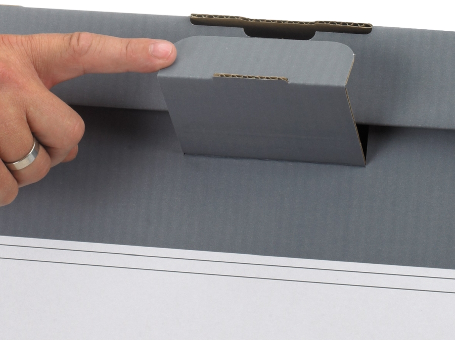 Archivboxen mit Klappdeckel "Select" grau 504 x 325 x 305 mm