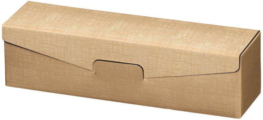 Geschenkbox Strukturprägung 1er Wein/Sekt 380 mm gold/schwarz