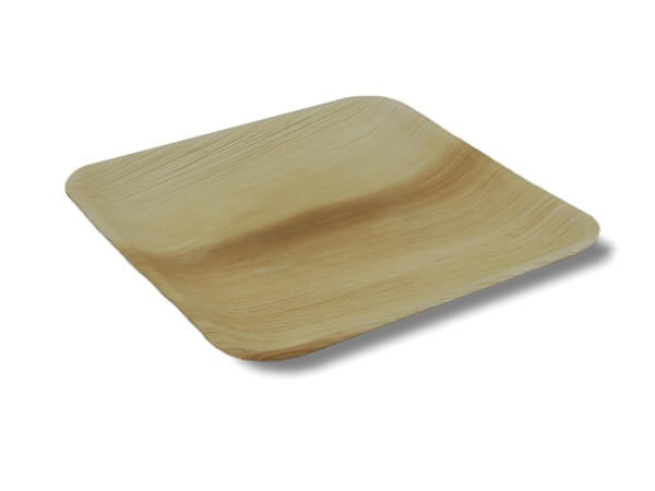 Bio Teller Palmenblatt kompostierbar eckig, 24 x 24 x 2 cm