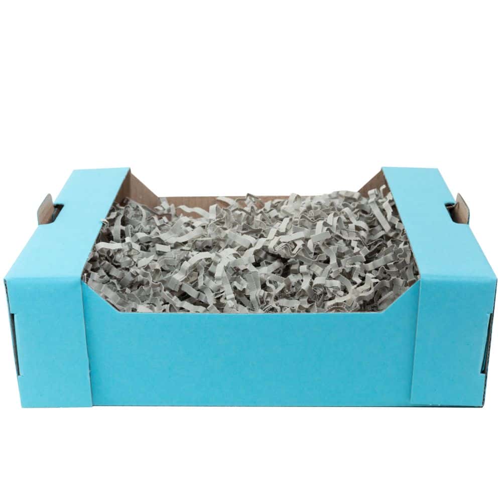 Präsentkorb Obstkiste 145 x 190 x 60 mm Azur Blau