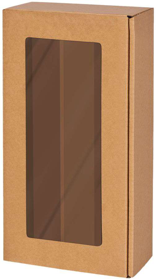 Geschenkbox Passepartout Natur 2er Wein/Sekt