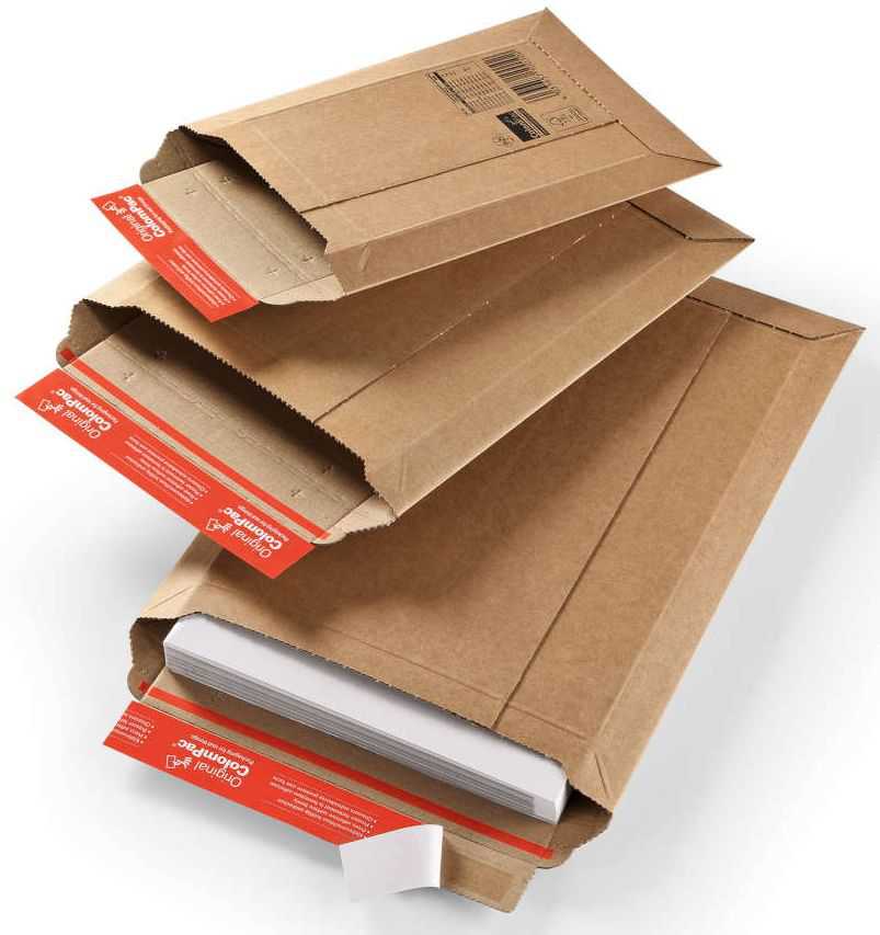 Versandtasche Wellpappe, braun 250 x 340 x 0-50 mm