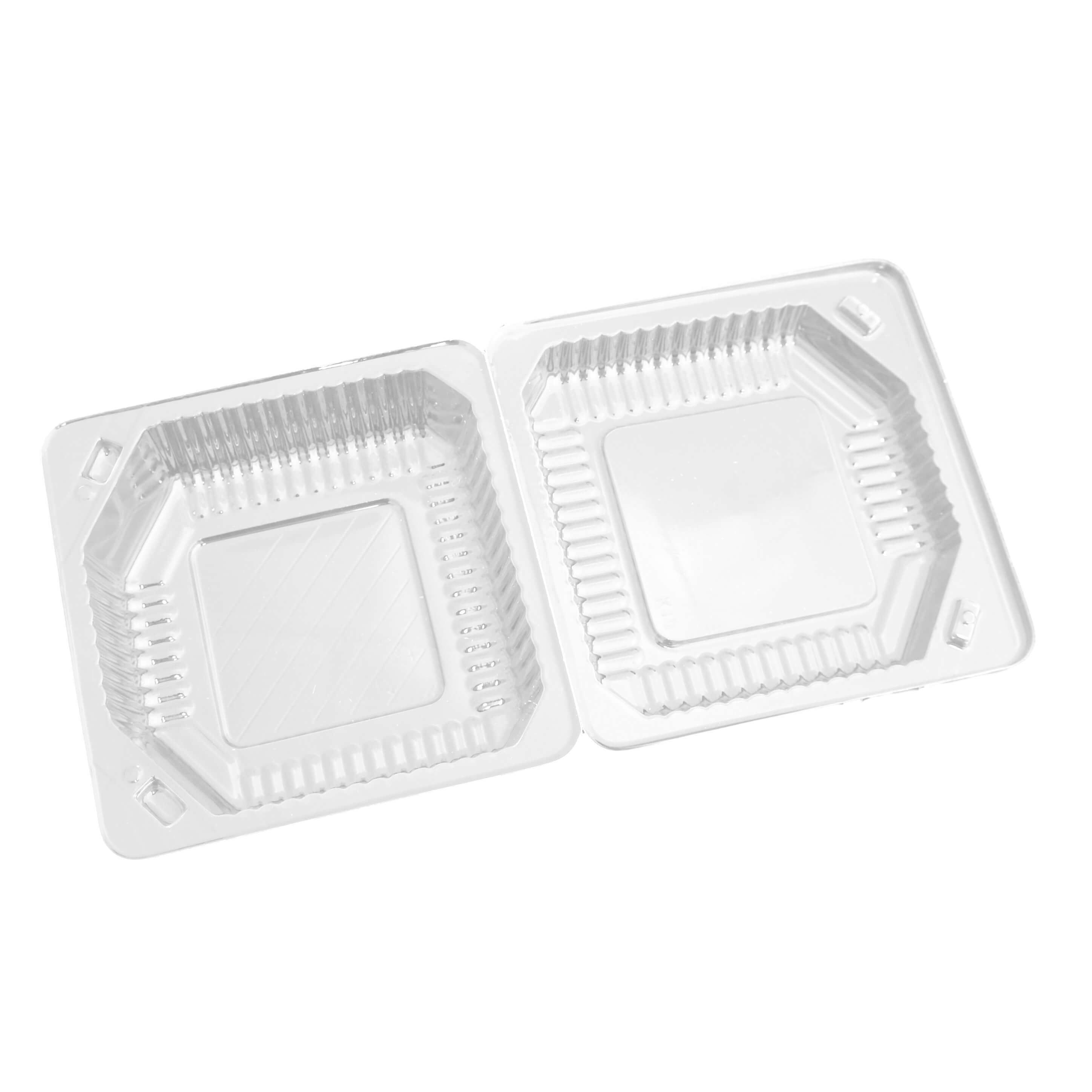 Transparente Salat-Klappbox OPS 115 x 115 x 30 + 13 mm (400/200 ml)