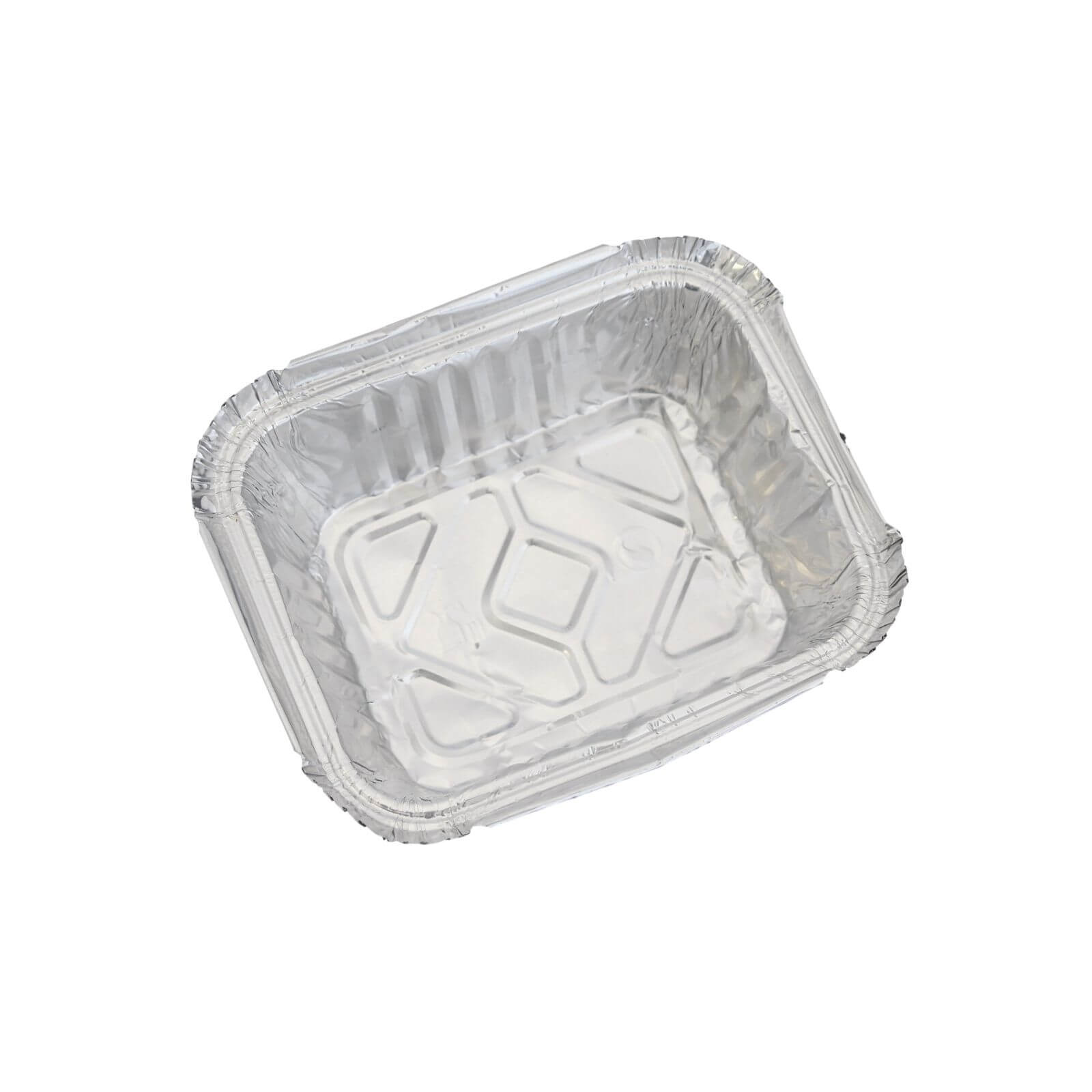 Aluschale eckig ungeteilt (mit Knickrand) 145 x 120 x 40 mm (R28L) (ca. 470 ml)