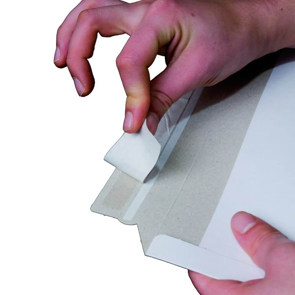 Versandtasche weiß aus Vollpappe A3