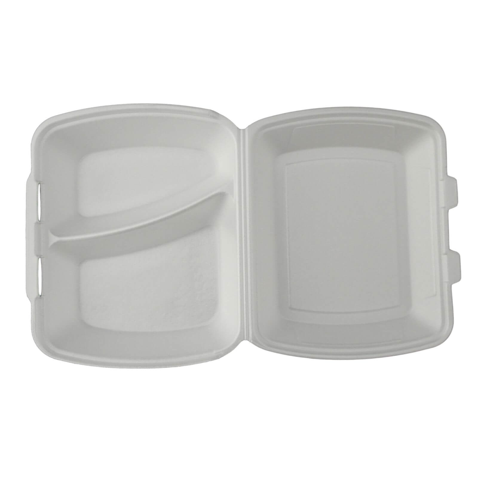 Thermo-Klappbox Menübox XPS Styropor weiß, 2-geteilt 210 x 245 x 72 mm