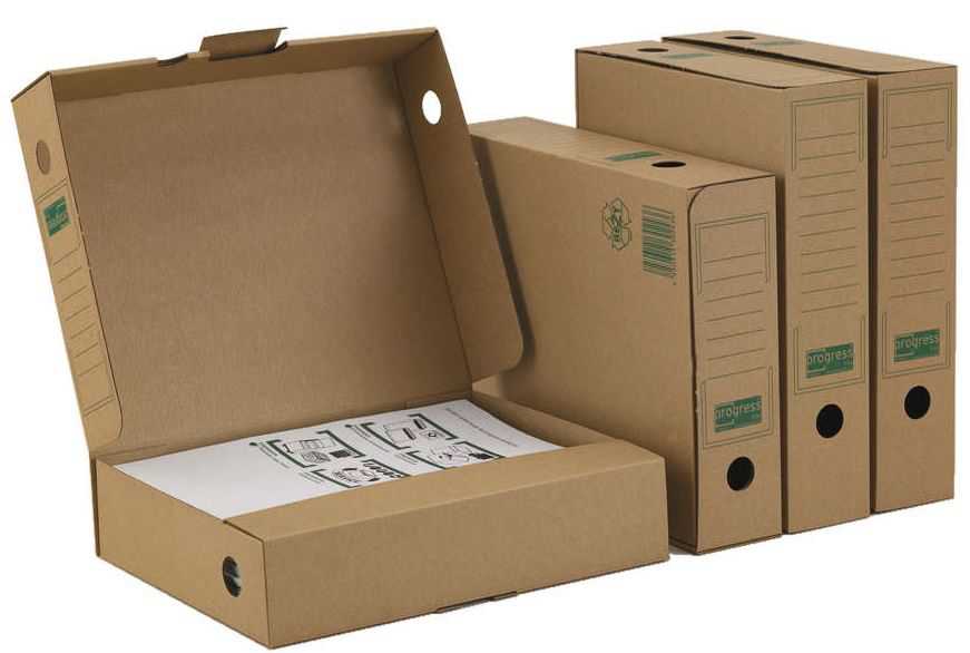 Archivboxen "Premium 75", braun, 252 x 70 x 317 mm (DIN A4+)