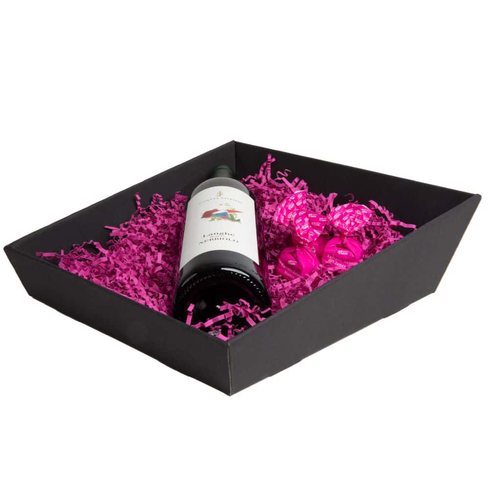 Präsentkorb quadratisch 230 x 230 mm Schwarz