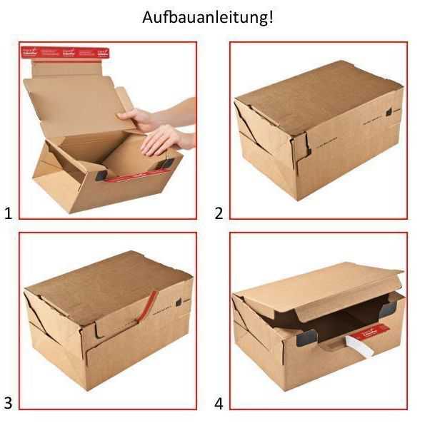 wiederverschließbare Kartons, braun 384 x 290 x 190 mm