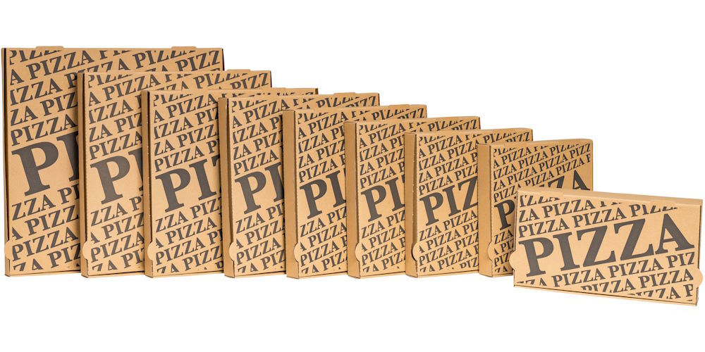 Pizzakarton EcoLine braun 36 x 36 x 4 cm
