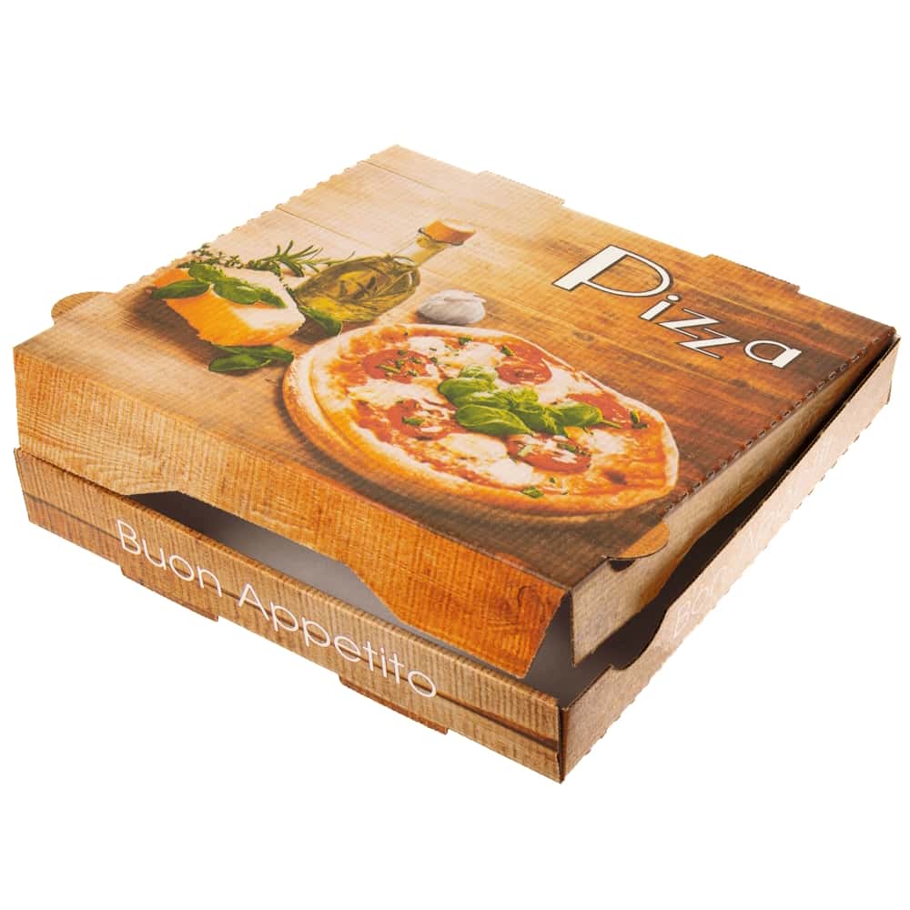 Pizzakarton NYC weiß, Neutraldruck "PIZZA" 60 x 60 x 5 cm