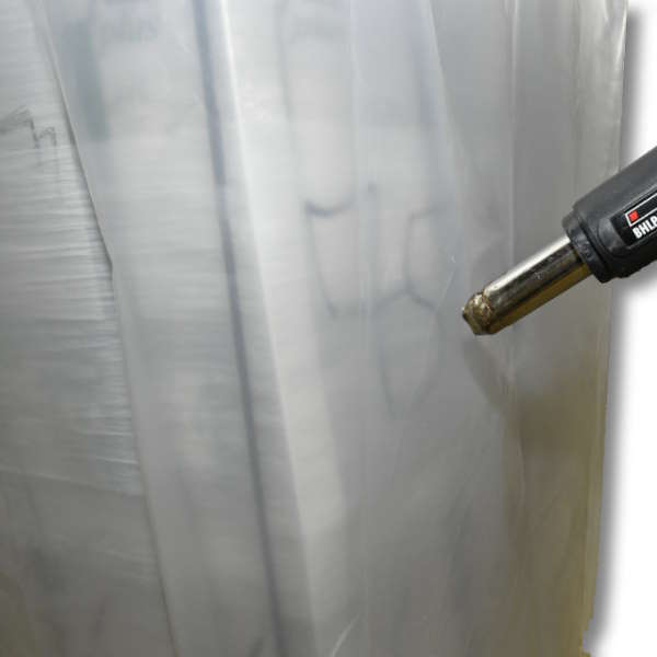 Schrumpfhauben LDPE transparent, biaxial schrumpfend 1300 + 1100 x 1600 x 0,100 mm