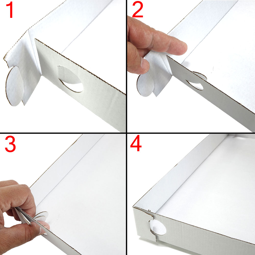 Weißer Pizzakarton (Familia) 50 x 50 x 5 cm