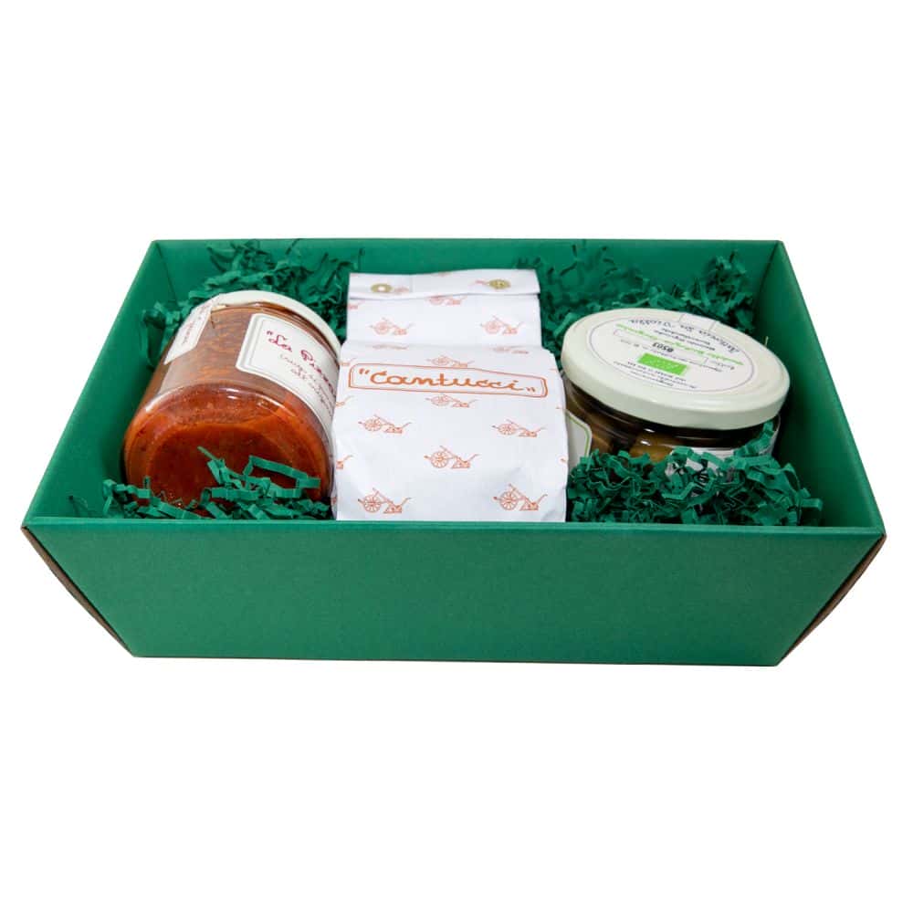 Präsentkorb viereckig 200 x 275 x 80 mm Smaragd Grün