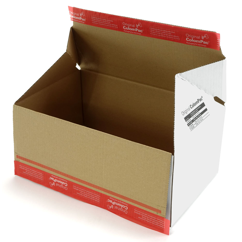 Blitzbodenkarton wiederverschließbar, Z-Faltung, weiß 306 x 186 x 127 mm