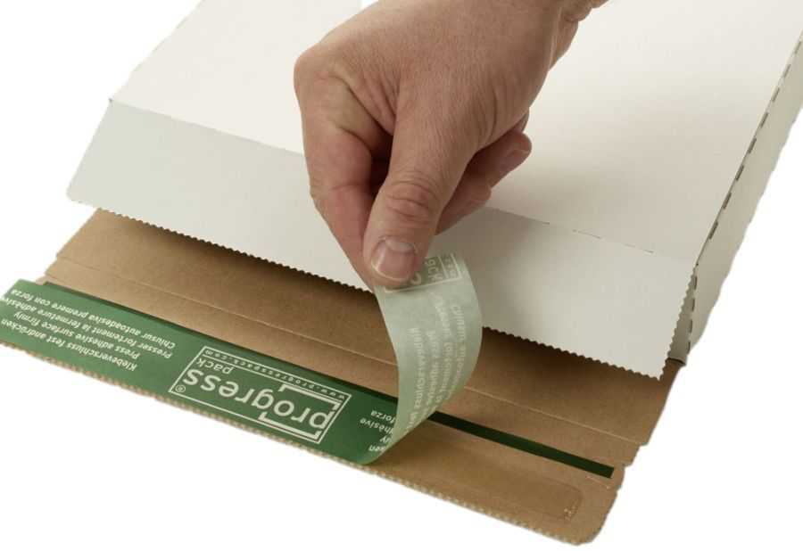 Versandtasche "Premium" portooptimiert, Wellpappe, weiß 430 x 310 x 15 mm (DIN A3)