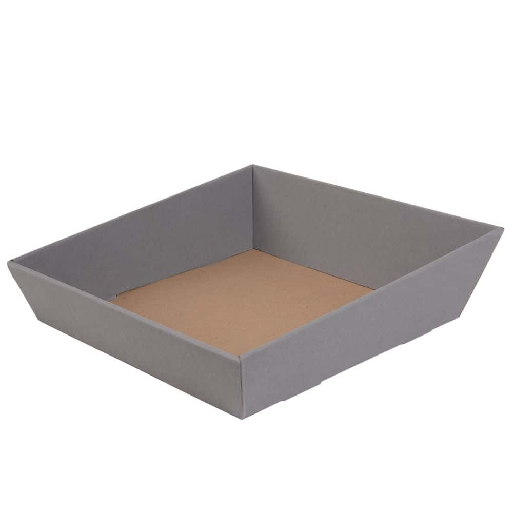 Präsentkorb quadratisch 230 x 230 mm Schiefergrau