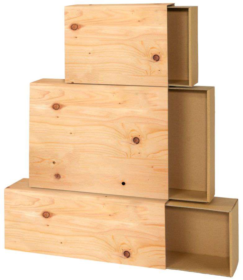 Geschenkbox Schuber "Holzoptik" 180 x 130 x 70 mm Geschenkbox Schuber "Holzoptik" 180 x 130 x 70 mm