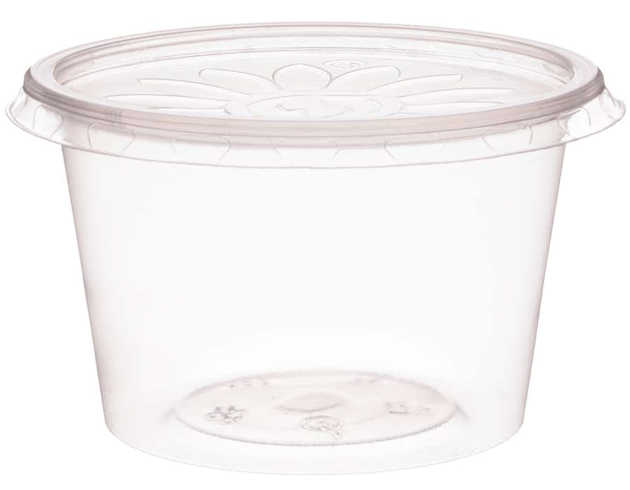 transparenter Dressingbecher, Feinkostbecher, Kombipack, PP, 100 ml