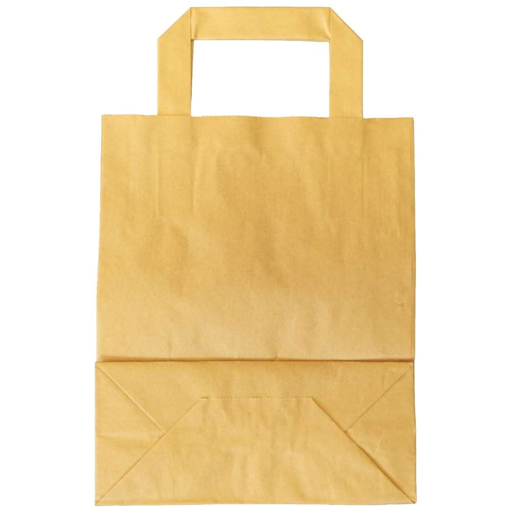 braune Kraft Papiertragetasche 180 + 80 x 220 mm