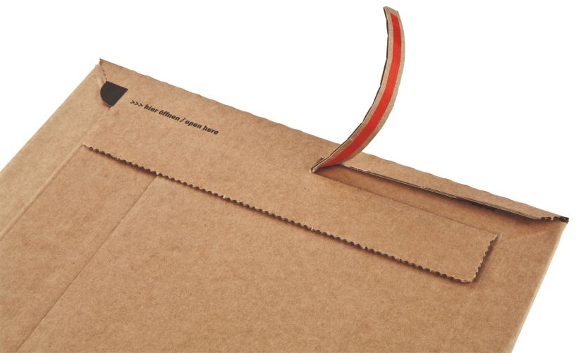Versandtasche Wellpappe, braun 340 x 500 x 0-50 mm (DIN A3)