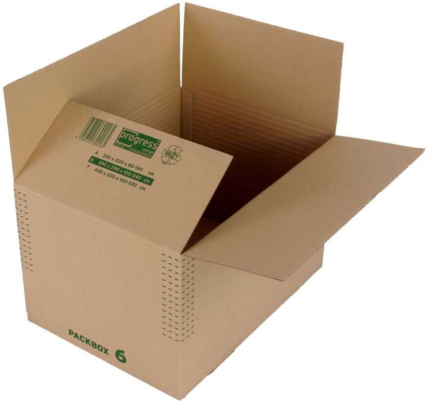 Versandkarton HR, Automatikboden, braun 390 x 290 x 100-240 mm
