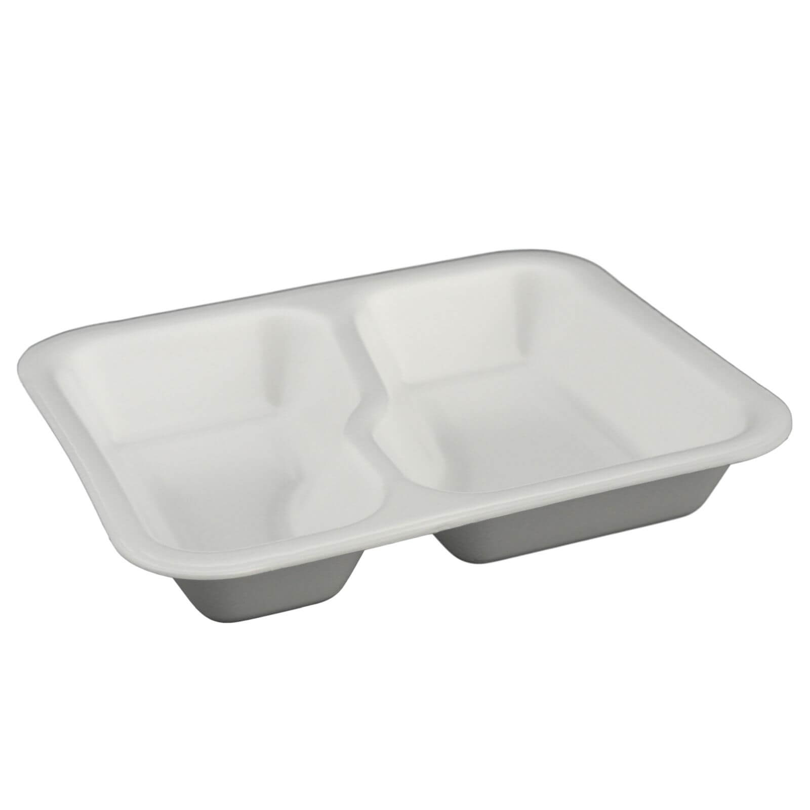 Thermo-Siegelschale EPS weiß, 247 x 212 x 40 mm 2-geteilt abgesetzt (875 ml) #613