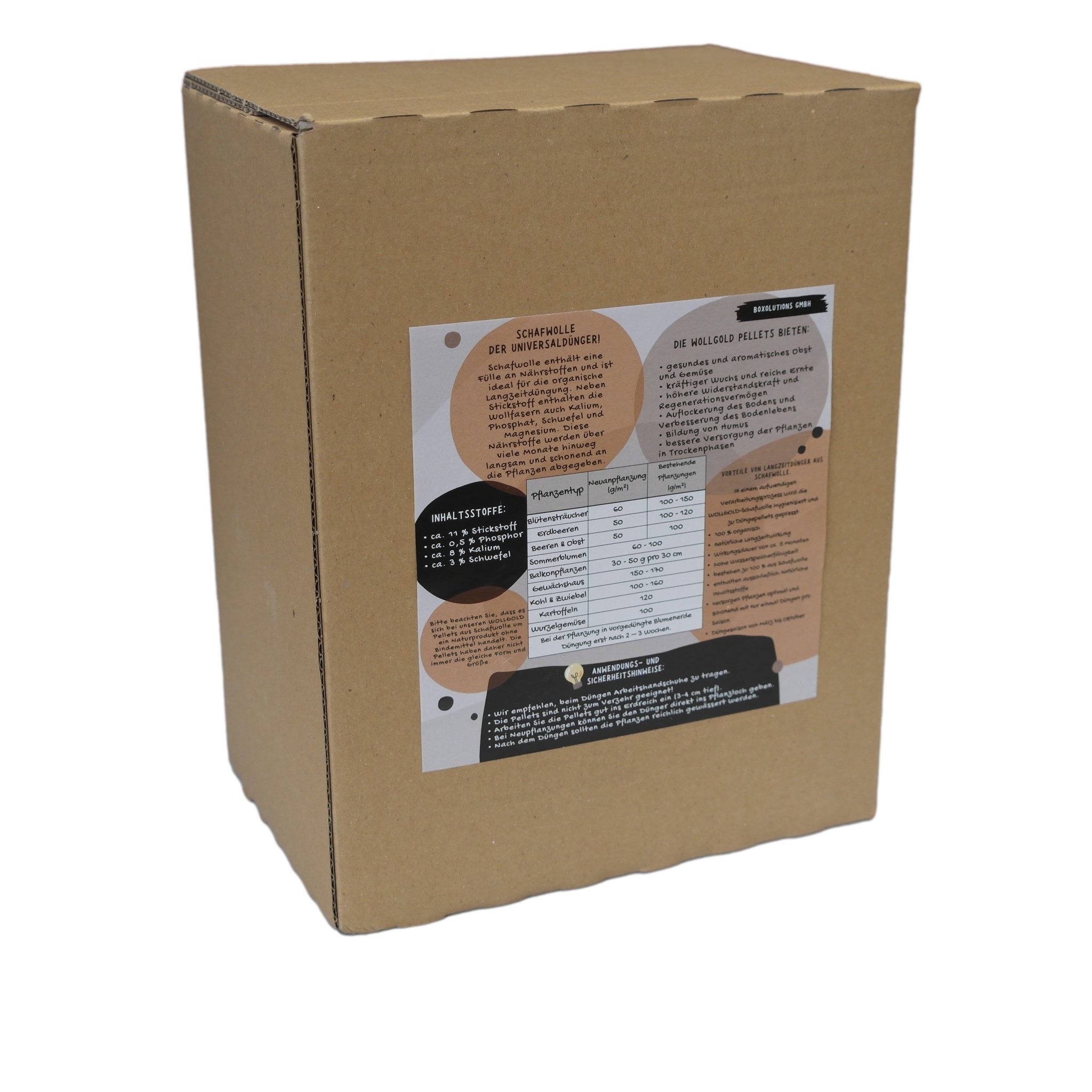 WollGold Schafwollpellets Dünger 2,5 kg