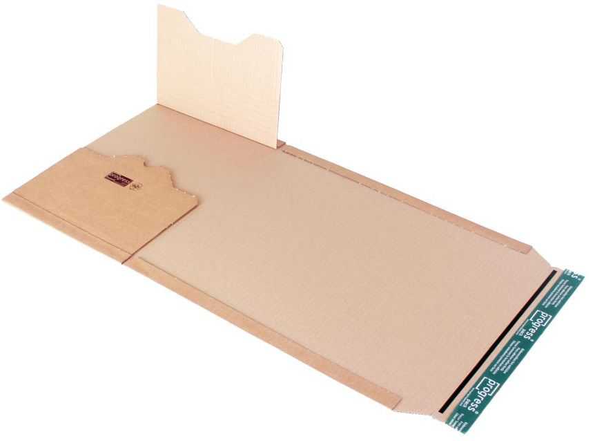Buchverpackung "Premium" Wellpappe, braun 335 x 275 x 0-80 mm (DIN C4+)