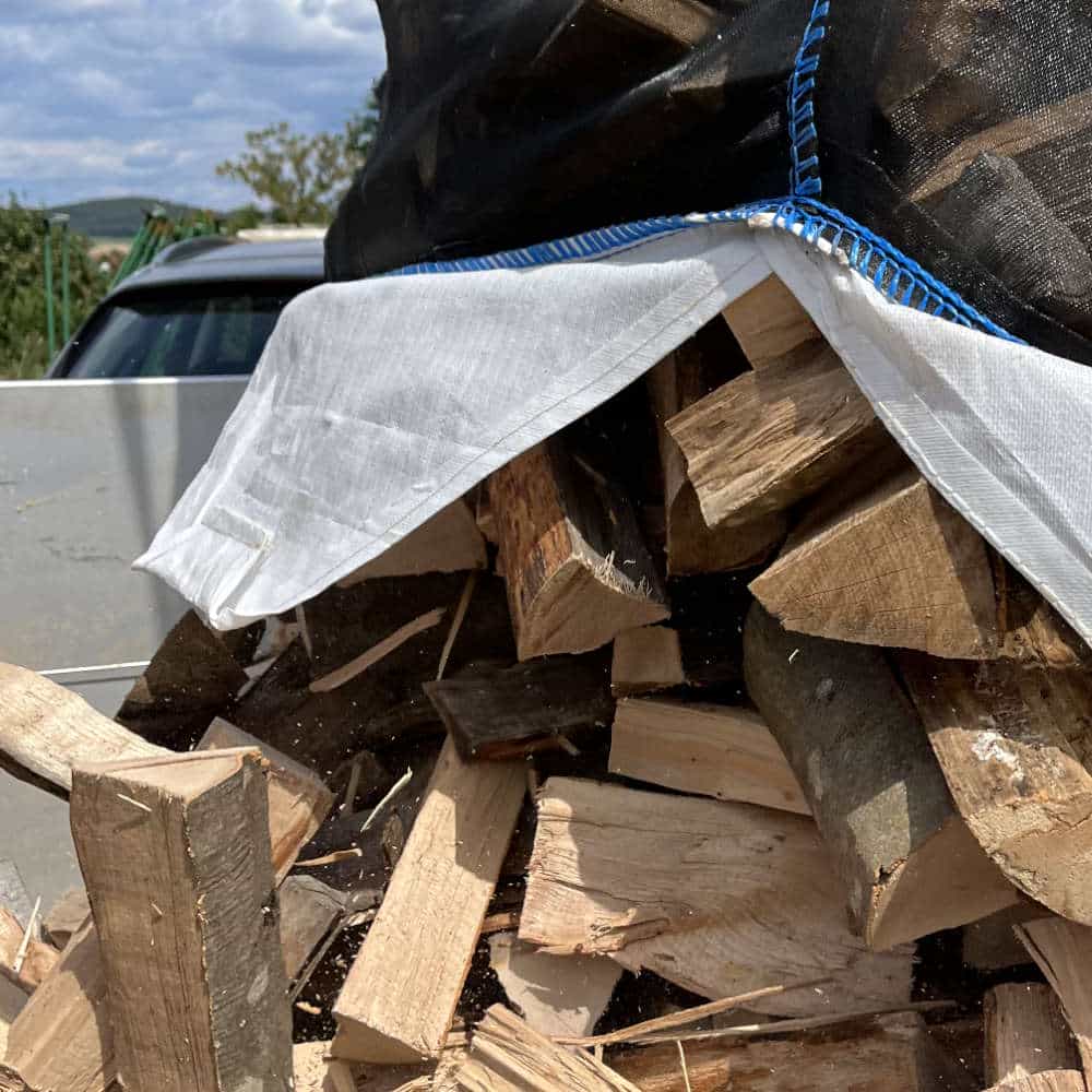 Big Bag Holz, Sternboden, Netzgittergewebe 4-seitig, 100 x 100 x 160 cm