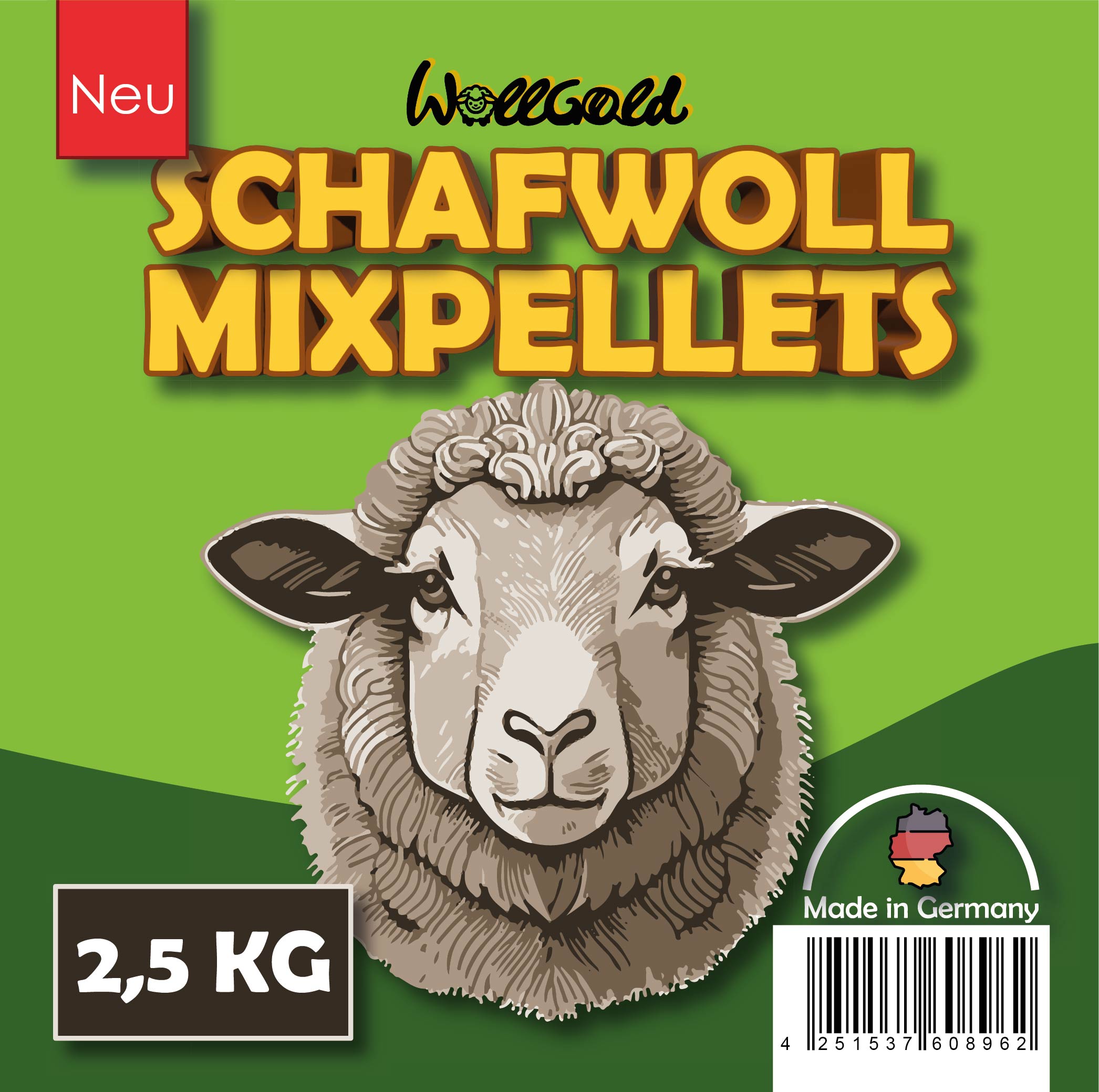 WollGold Schafwoll Mixpellets Dünger 2,5 kg