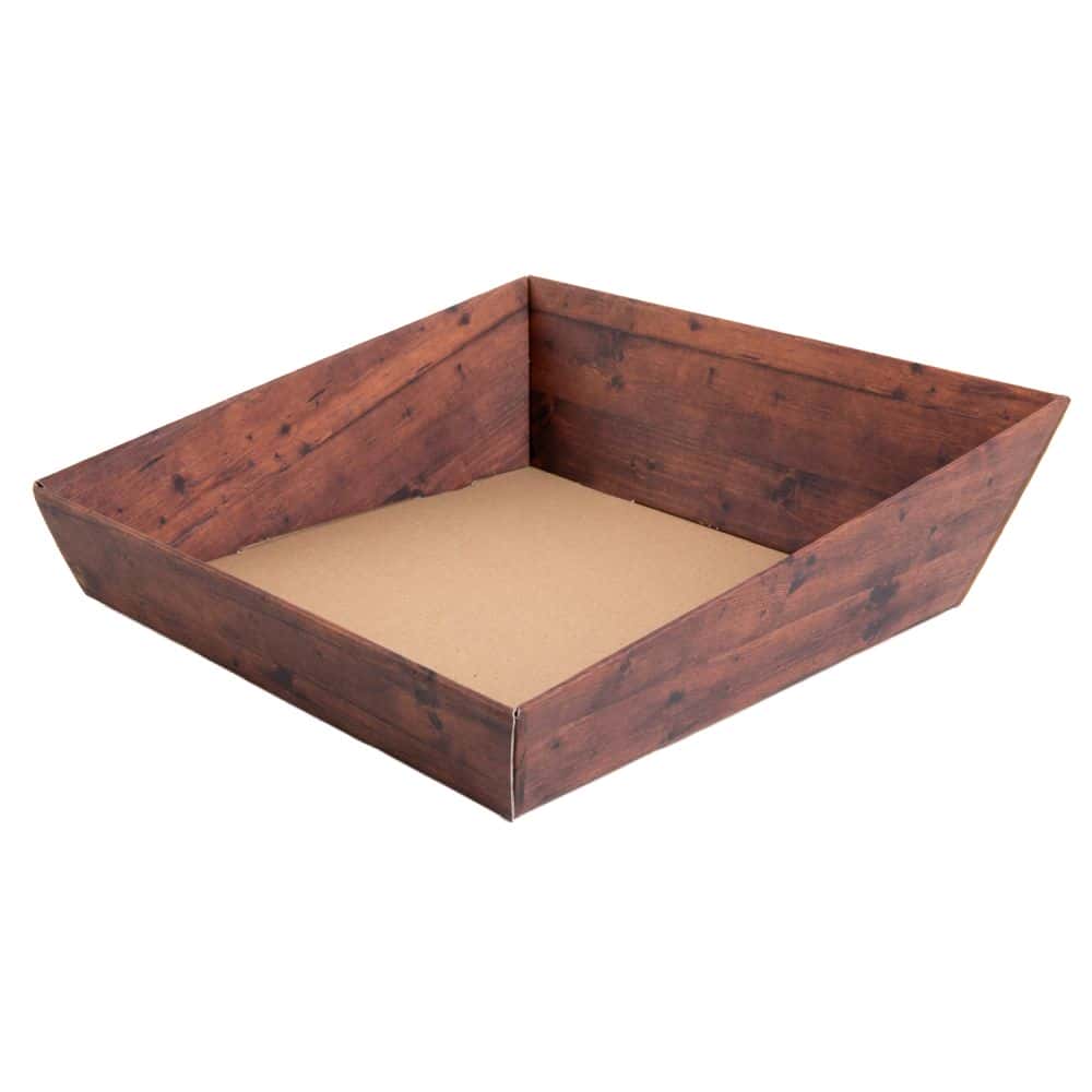 Präsentkorb quadratisch 260 x 260 mm Holz