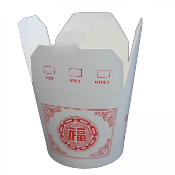 Papp Chinabox Foodcontainer rund mit Druck
