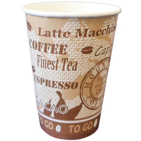 Papp Trinkbecher Coffee to go (Motiv 3) 0,25 l Ø 80 mm (10 oz)