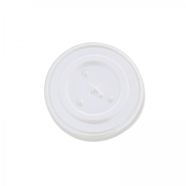transparenter Deckel für Trinkbecher mit Kreuzschlitz aus PS (Cola / Shake) 0,3 l (Ø 80 mm)