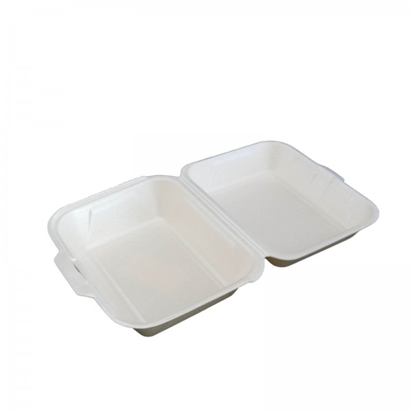 Thermo-Klappbox Lunchbox EPS Styropor cream, 185 x 155 x 80 mm