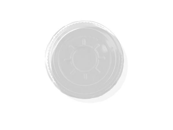 weißer Deckel für Trinkbecher 0,3 l mit Schaumrand und Rundloch (Ø 95 mm)