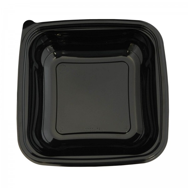 Schwarze Salatschale PET 190 x 190 x 42 mm