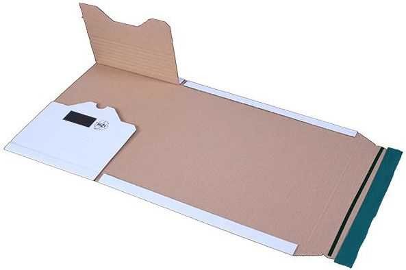 Buchverpackung "Premium" Wellpappe, weiß, 300 x 220 x 0-80 mm (DIN A4)
