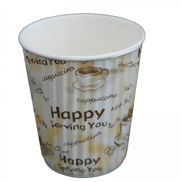 Papp Trinkbecher Coffee to go (Riffle Cup) creme