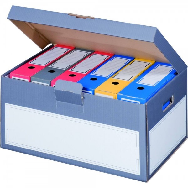 Color Archiv-Box Ordner,Klappdeckel anthrazit