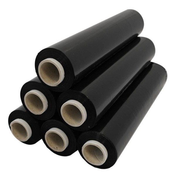 Stretchfolie schwarz 240 Rollen, 500 mm, 23 µ, 250 m