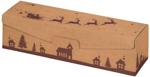 Geschenkbox Natur "Weihnachtsschlitten"